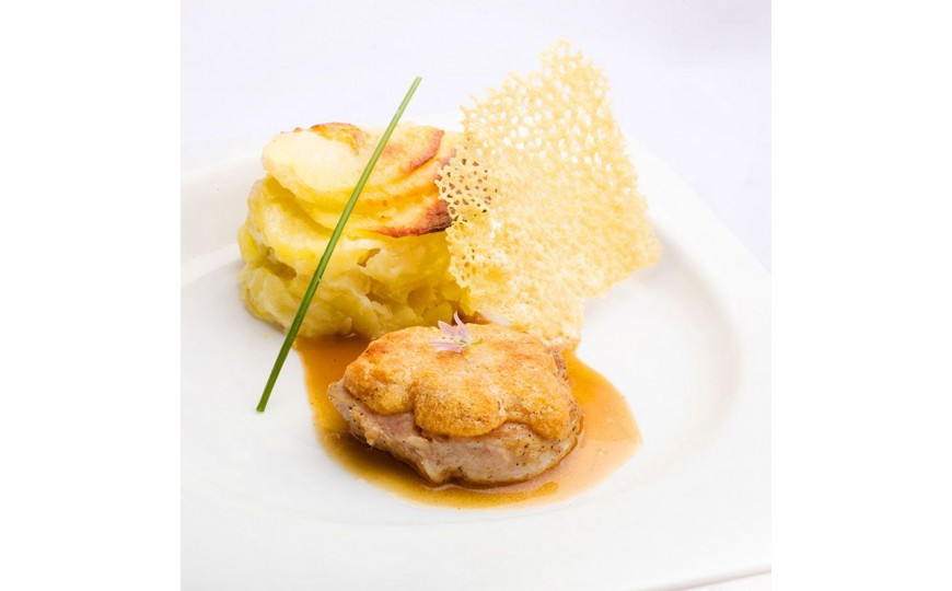 Pork tenderloin with Saint Nectaire